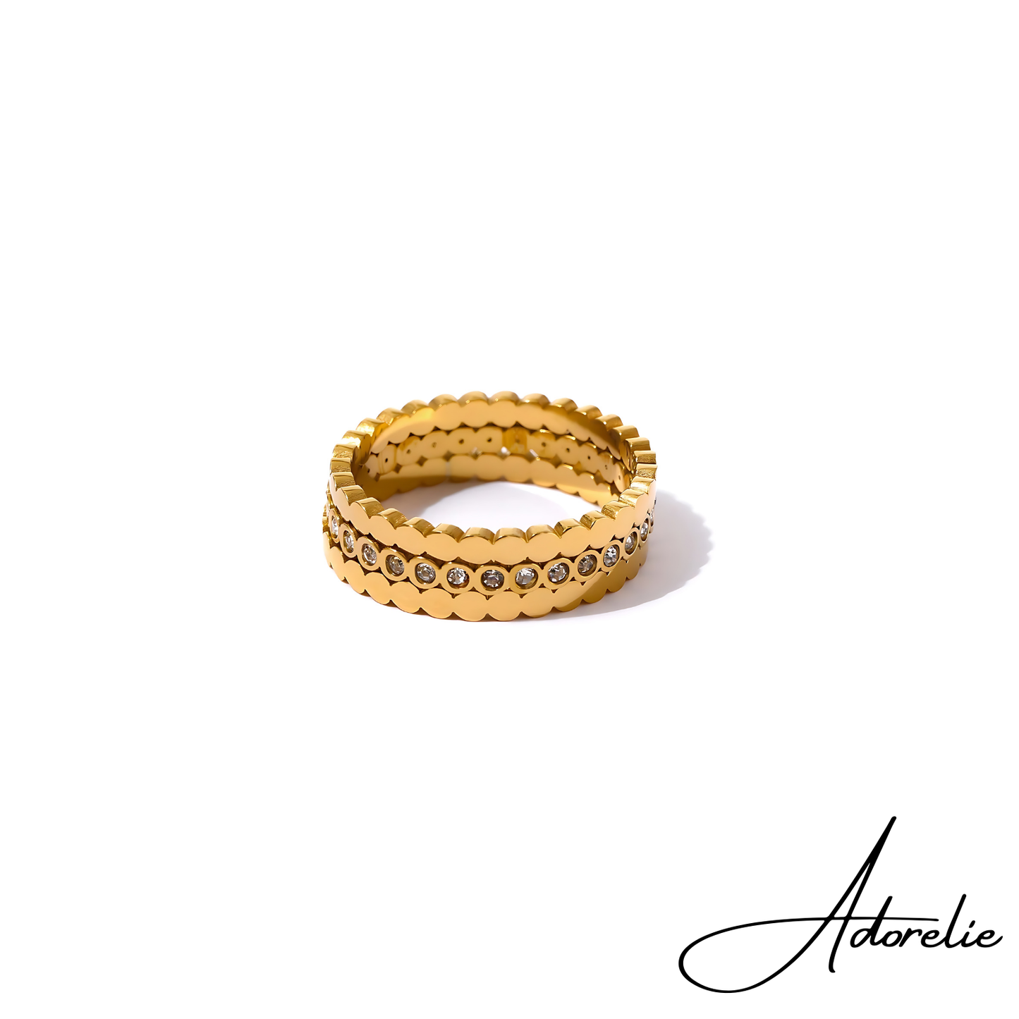 Adorelie™ 3-piece glitter ring