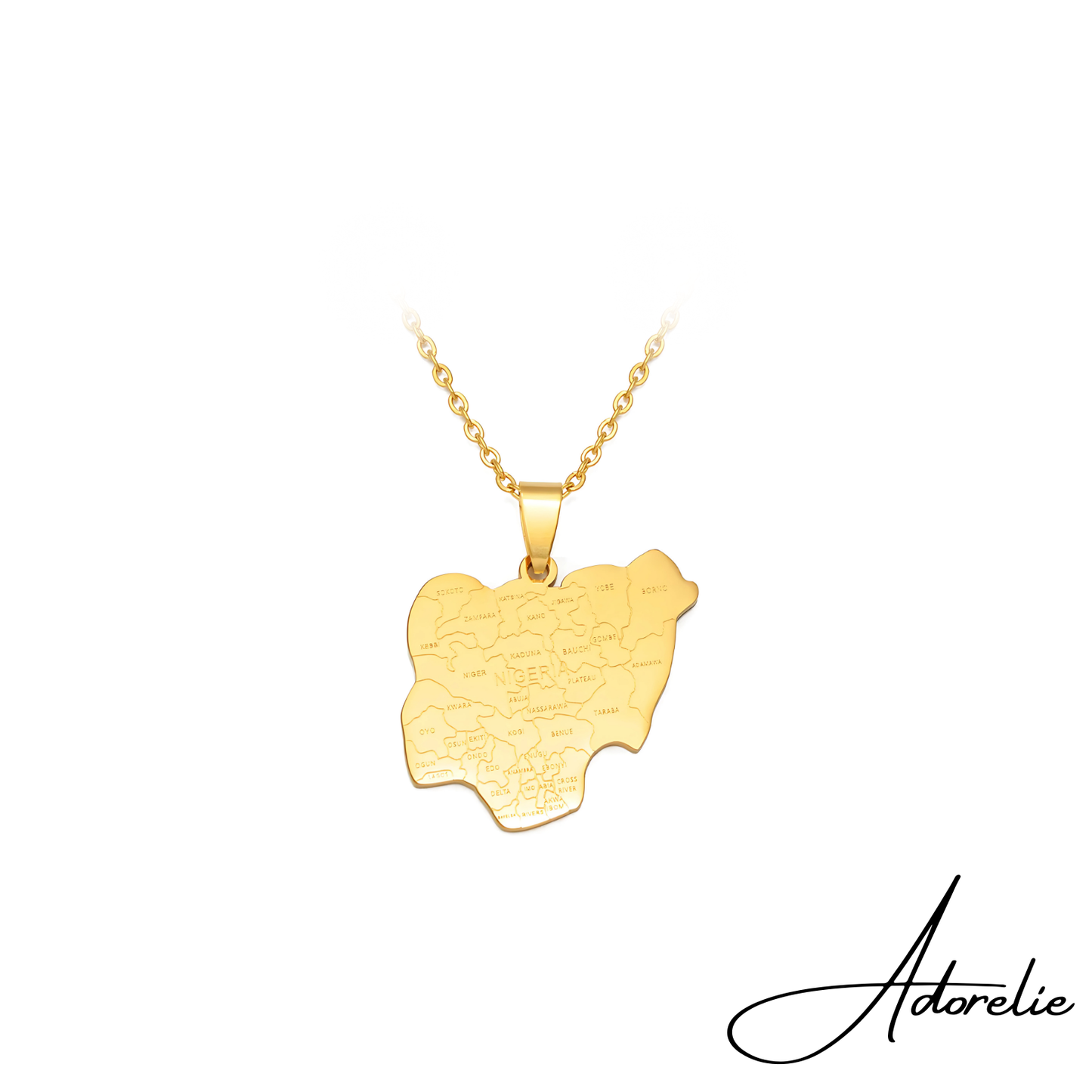 Adorelie⢠Nigeriaš³š¬ Halskette mit Karte