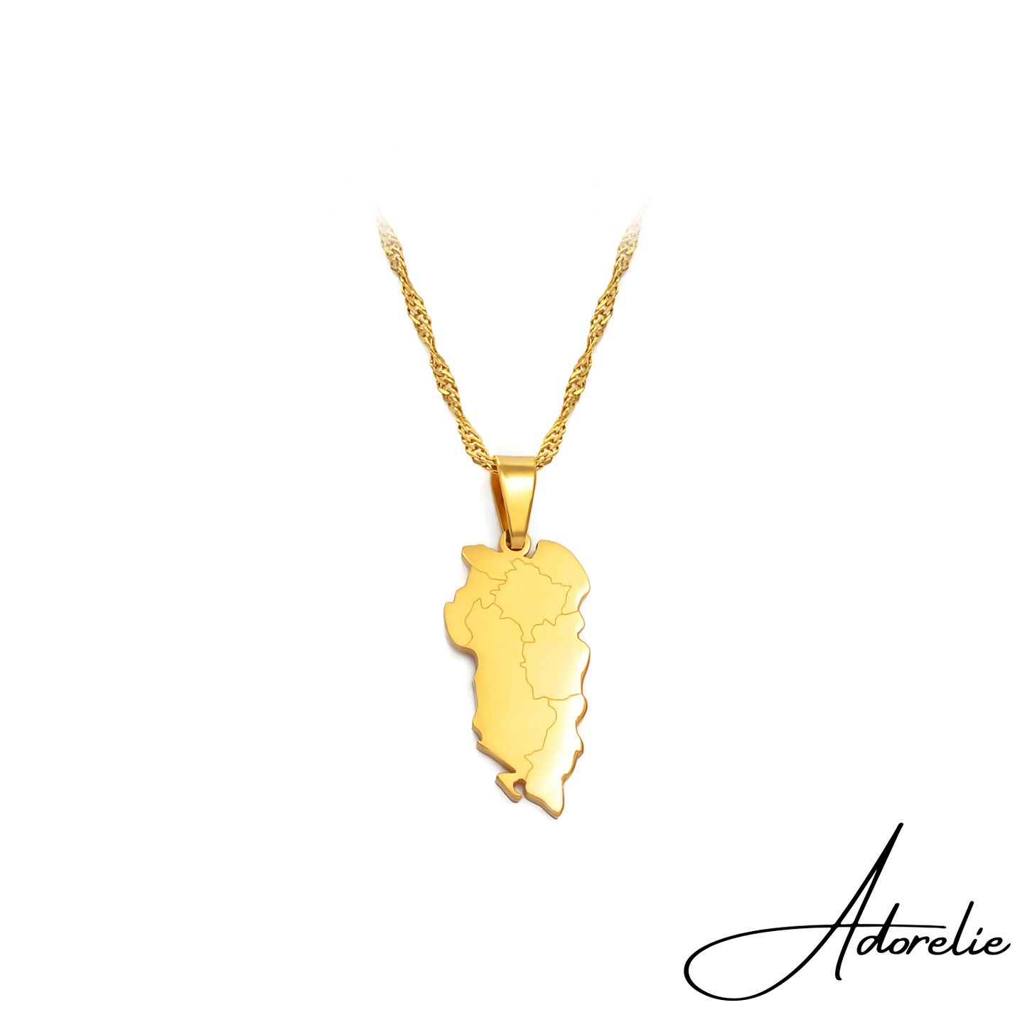 Adorelie⢠Albanienš¦š± Halskette mit Karte