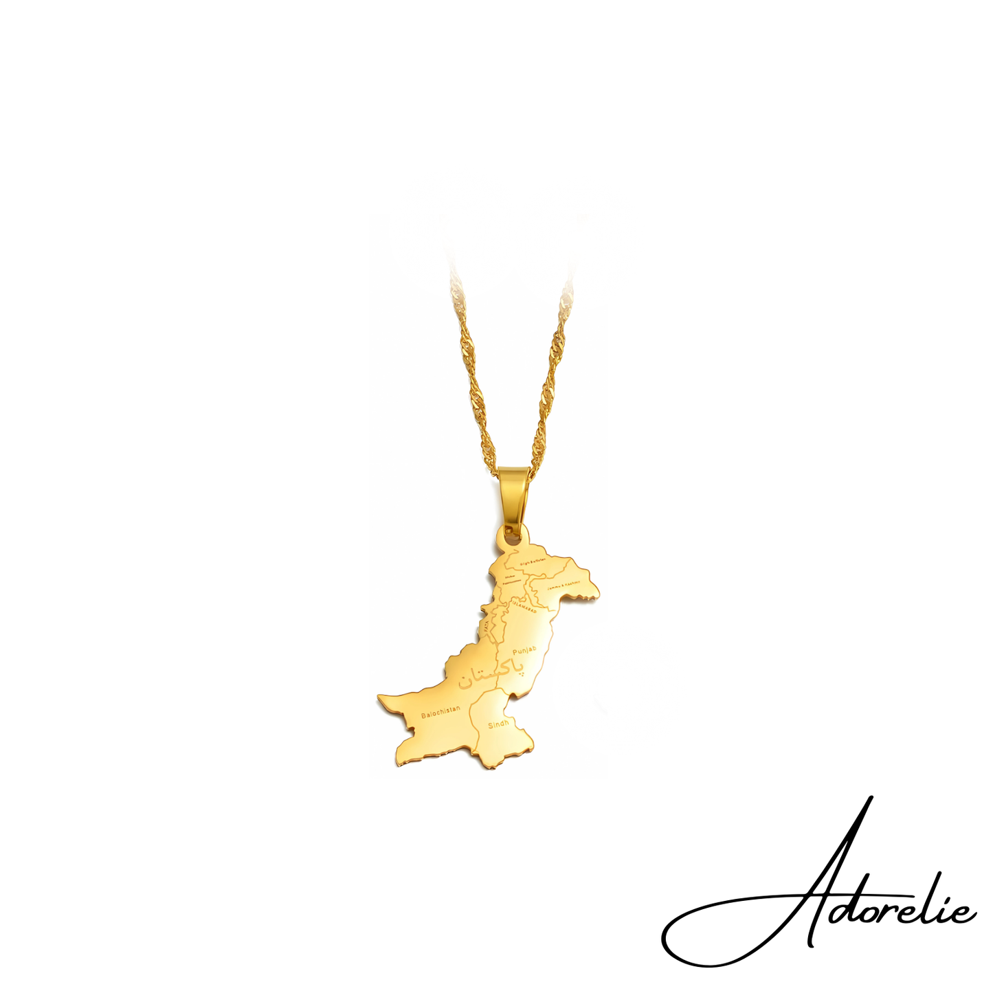 Adorelie⢠Pakistanšµš° Halskette mit Karte