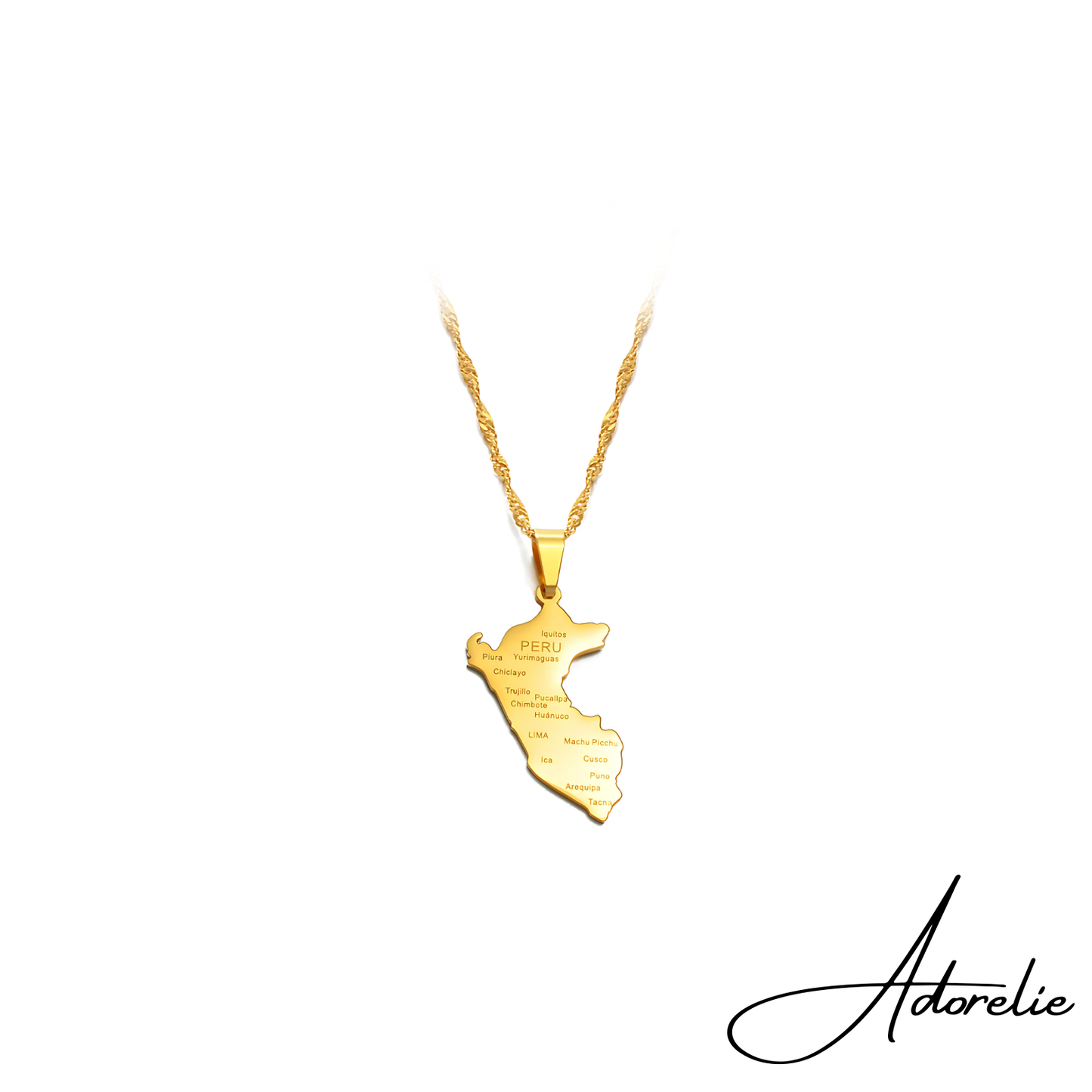 Adorelie⢠PerušµšŖ Halskette mit Karte