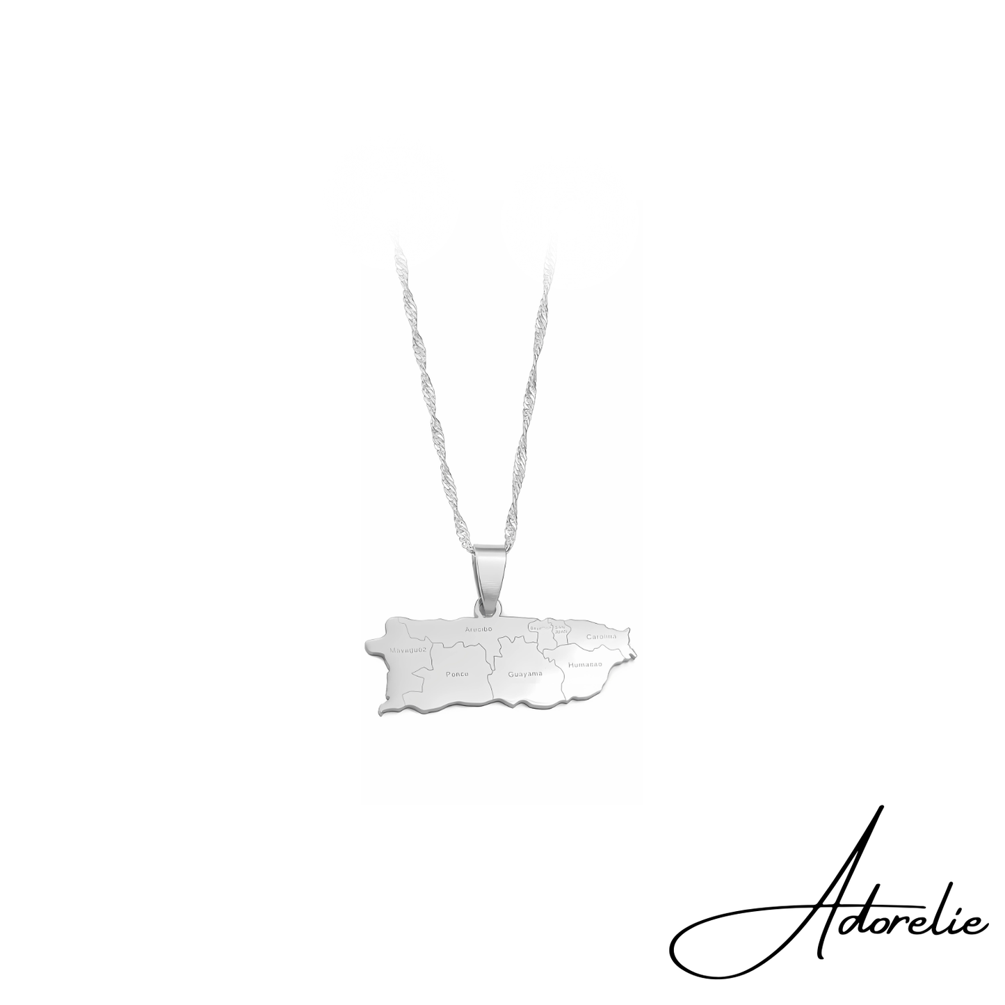 Adorelie⢠Puerto Ricošµš· Necklace with Map