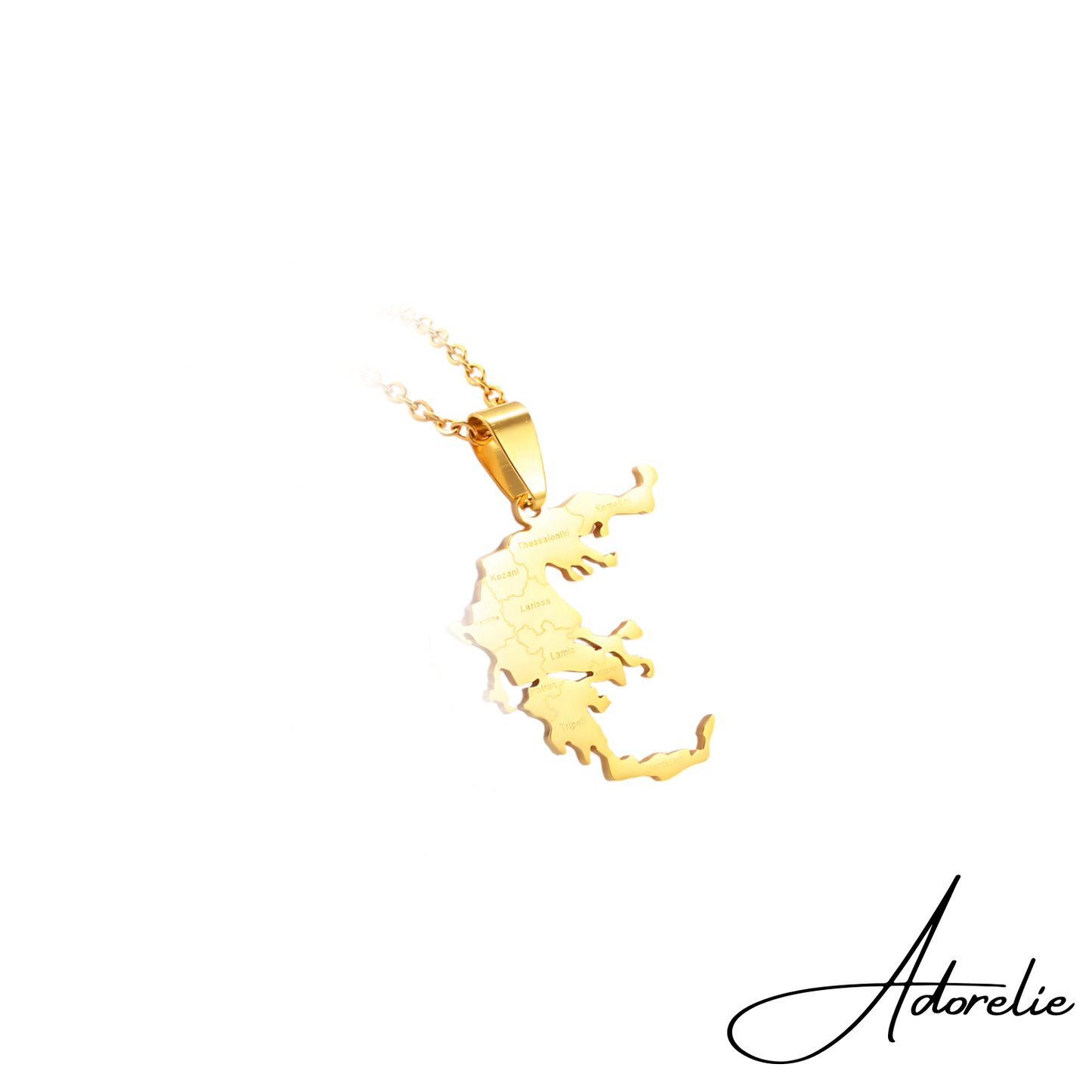 Adorelie⢠Griechenlandš¬š· Halskette mit Karte