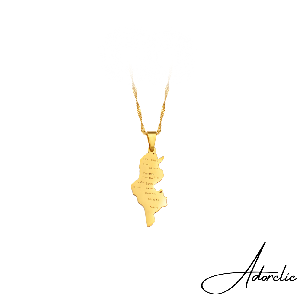 Adorelie⢠Tunesienš¹š³ Halskette mit Karte