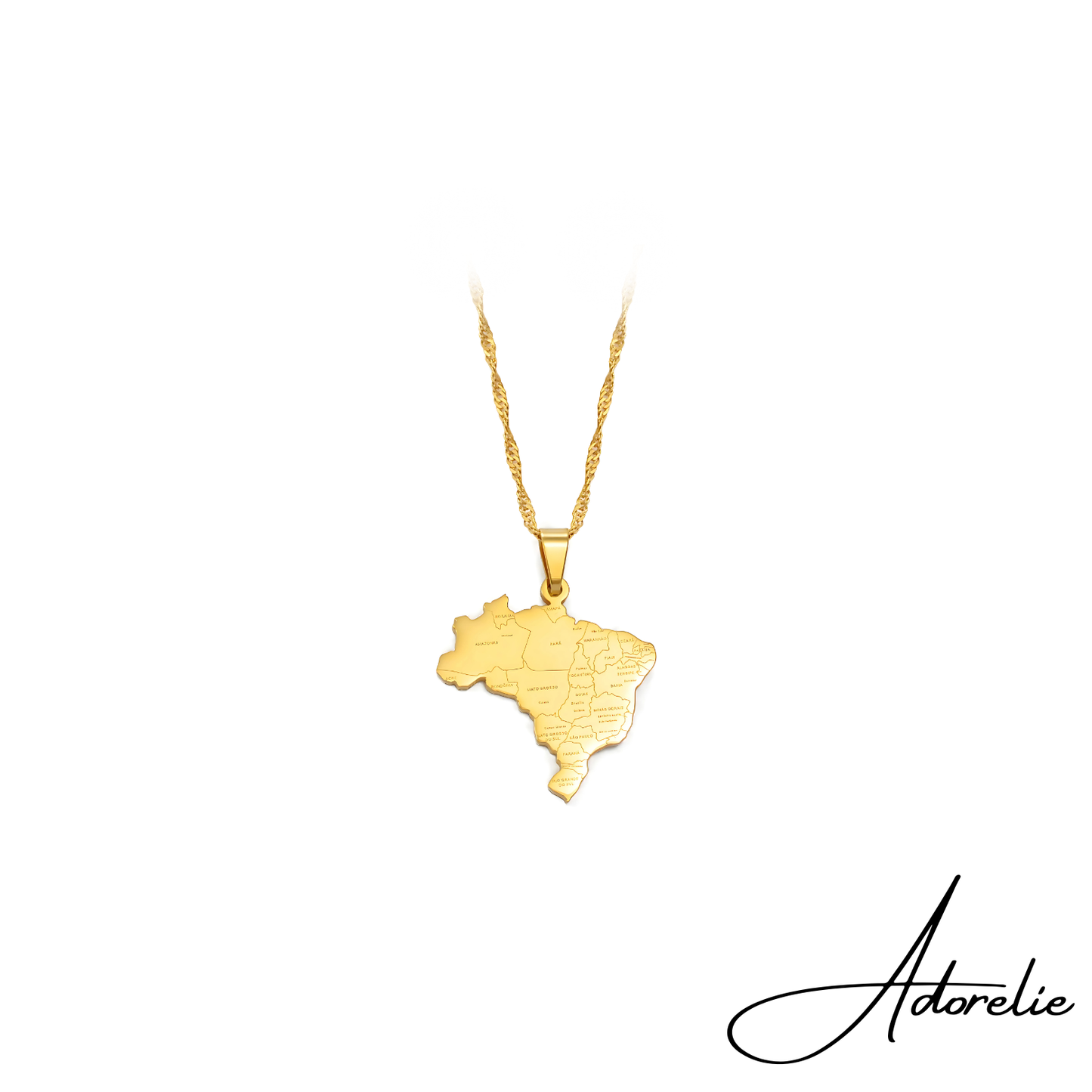 Adorelie⢠Brasilienš§š· Halskette mit Karte