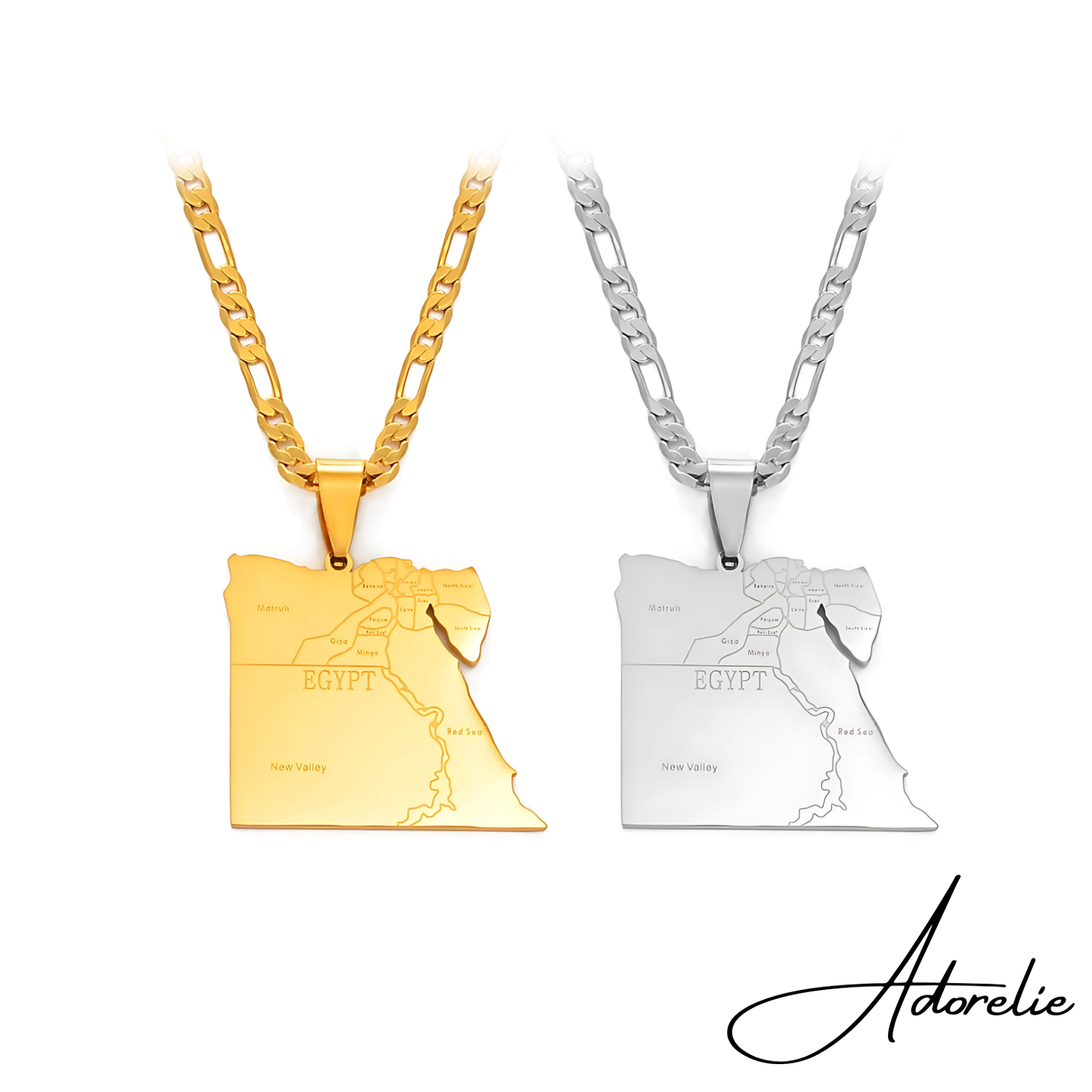 Adorelie™ Egypt🇪🇬 Necklace with Map