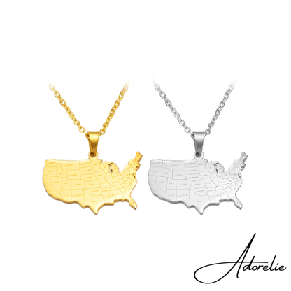 Adorelie™ America🇺🇸 Necklace with Map
