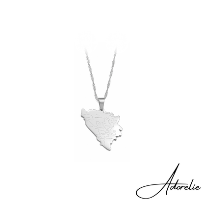 Adorelie™ Bosnia🇧🇦 Necklace with Card